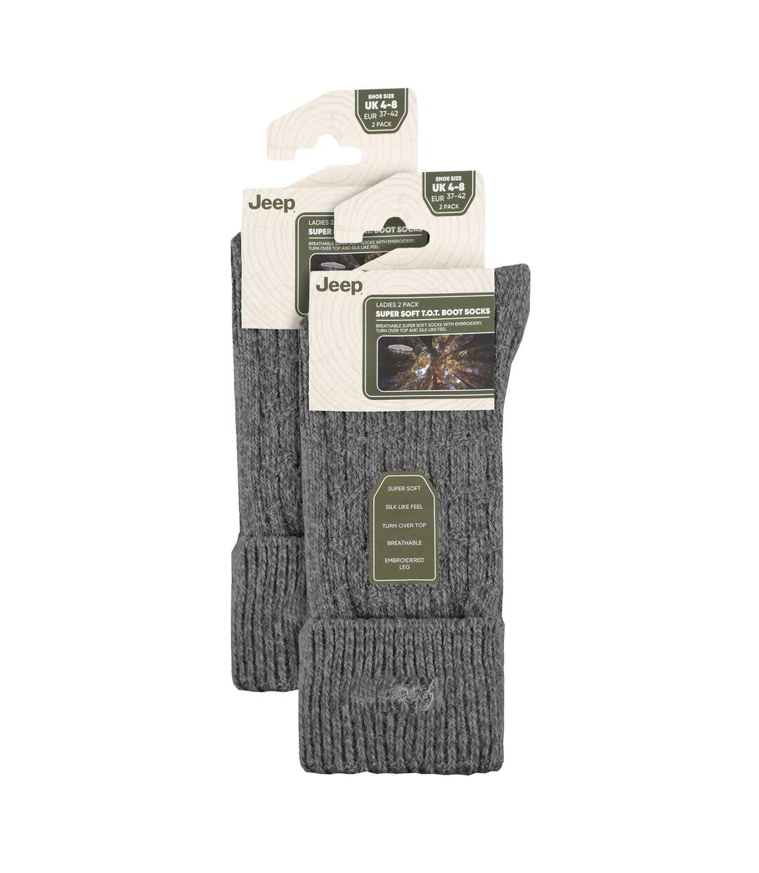 Ladies 4 Pack Super Soft Walking Boot Socks | Outdoor Socks for Hiking-2