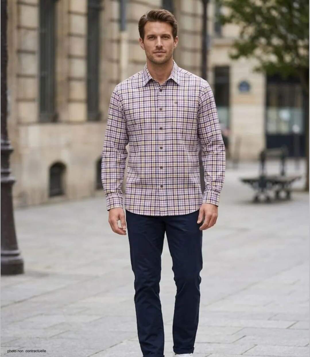 CHALLENGER TINTIN1 - Chemise à carreaux en Coton gratté pour un confort thermique optimal-5