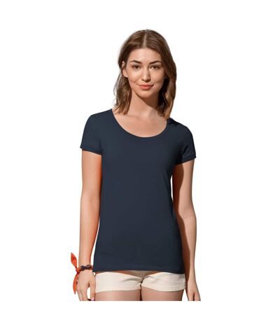 T-shirt Megan Femme Bleu Foncé Stedman