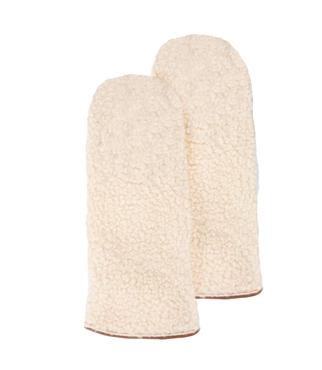 Isotoner Gants femme cuir d'agneau pleine fleur - doublées imitation fourrure-1