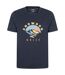 T-shirt manches courtes snowdon homme bleu marine Mountain Warehouse-1
