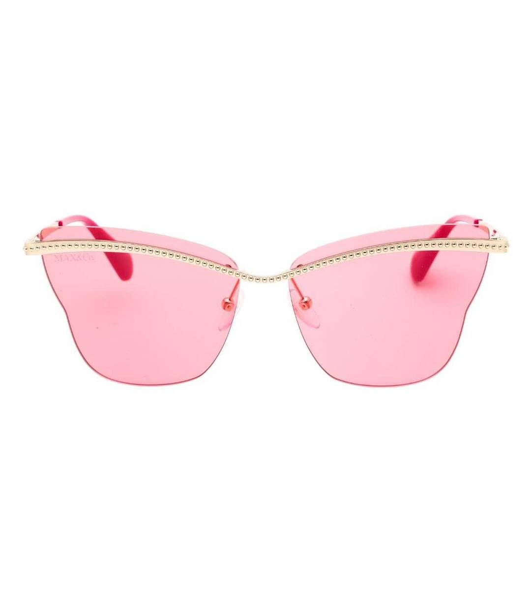 Lunettes De Soleil Motif/style Fumé Et Dégradé Femme Taille Unique Jaune Or Bordeaux Max & Co-1