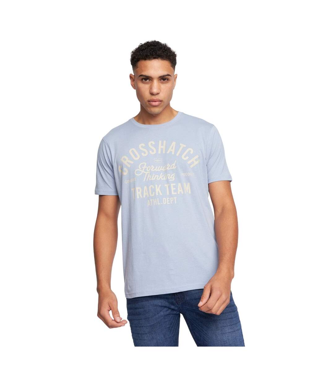 Pack of 5  Mens fellmire assorted designs t-shirt  multicoloured Crosshatch-2
