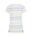 Womens/ladies Breton Colour Block Stripe Short-sleeved T-shirt Multicoloured Lazy Jacks-2