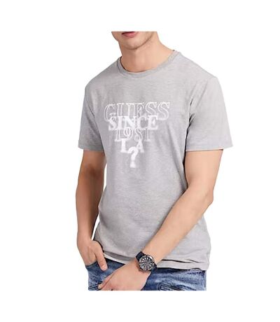 T-shirt Gris Homme Guess Blurry - L