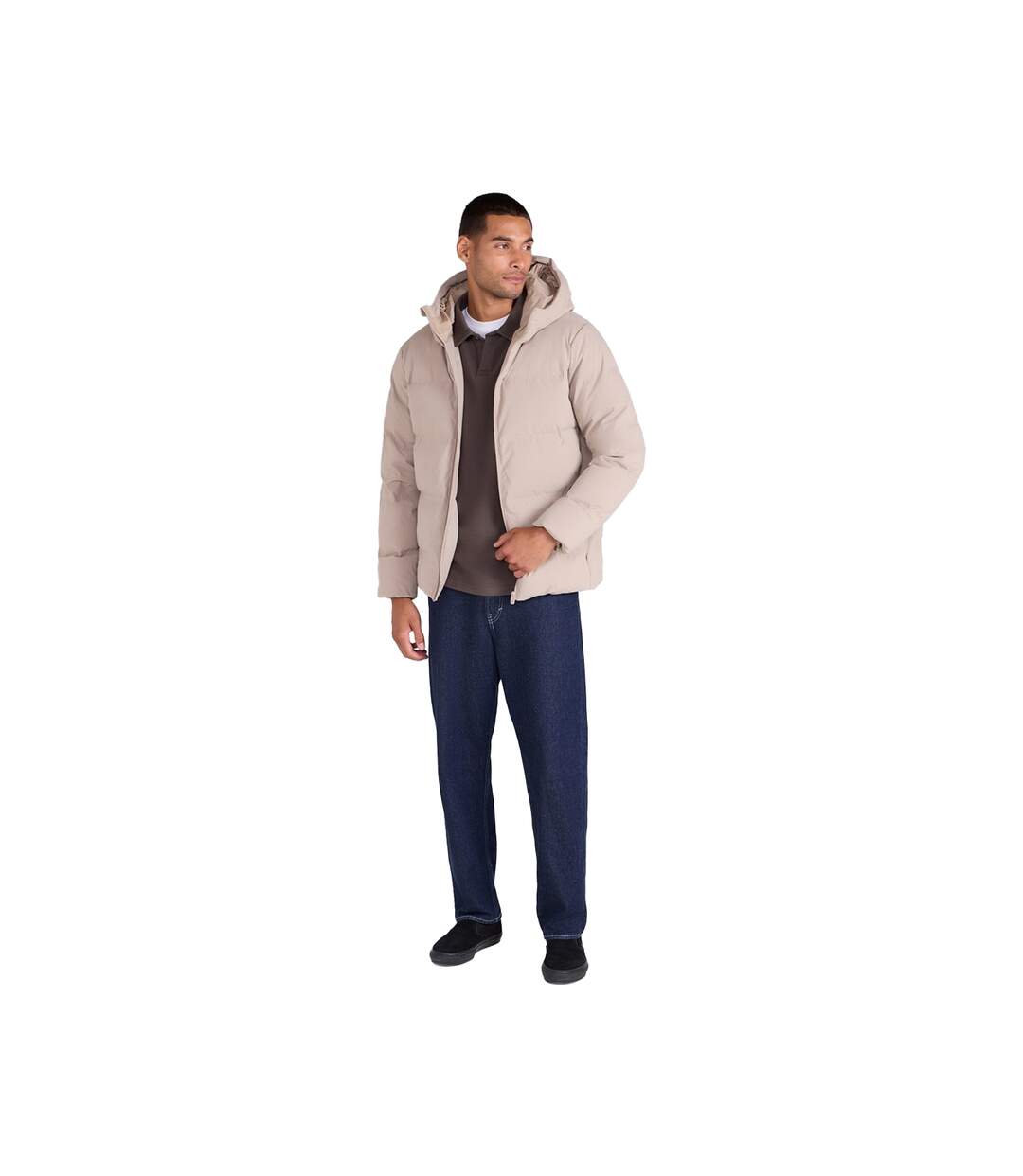 Doudoune Tech Homme Beige Animal-1