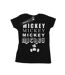 Disney T-shirt en coton Mickey Mouse assis - Femme/Femme (Noir) - UTBI31198-1