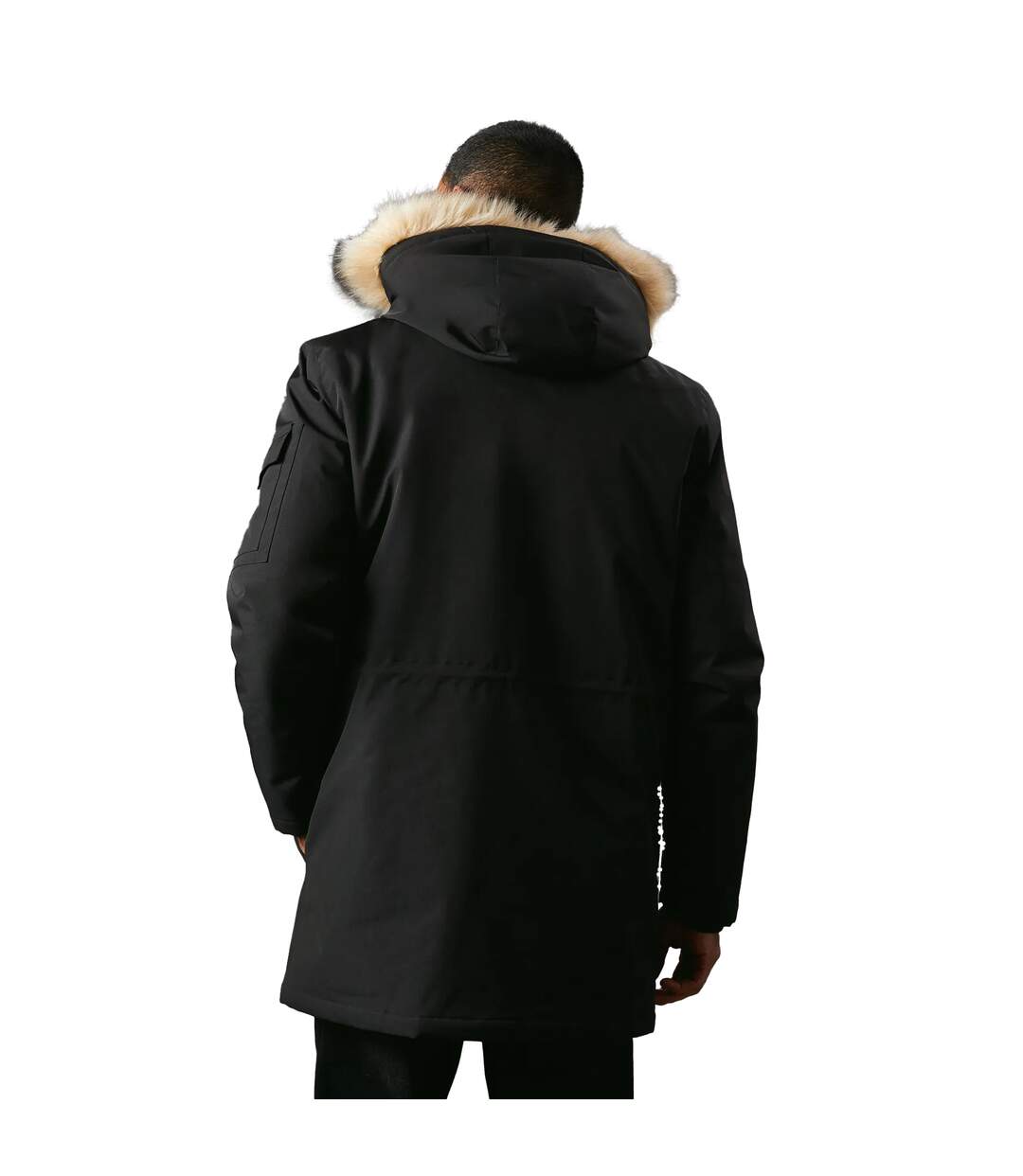 Mens Hooded 4 Pockets Parka Black Maine-2