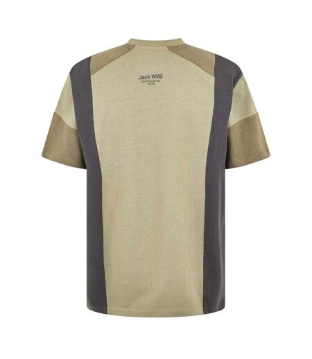 Mens Colour Block T-shirt Silver Sage Jack Wills