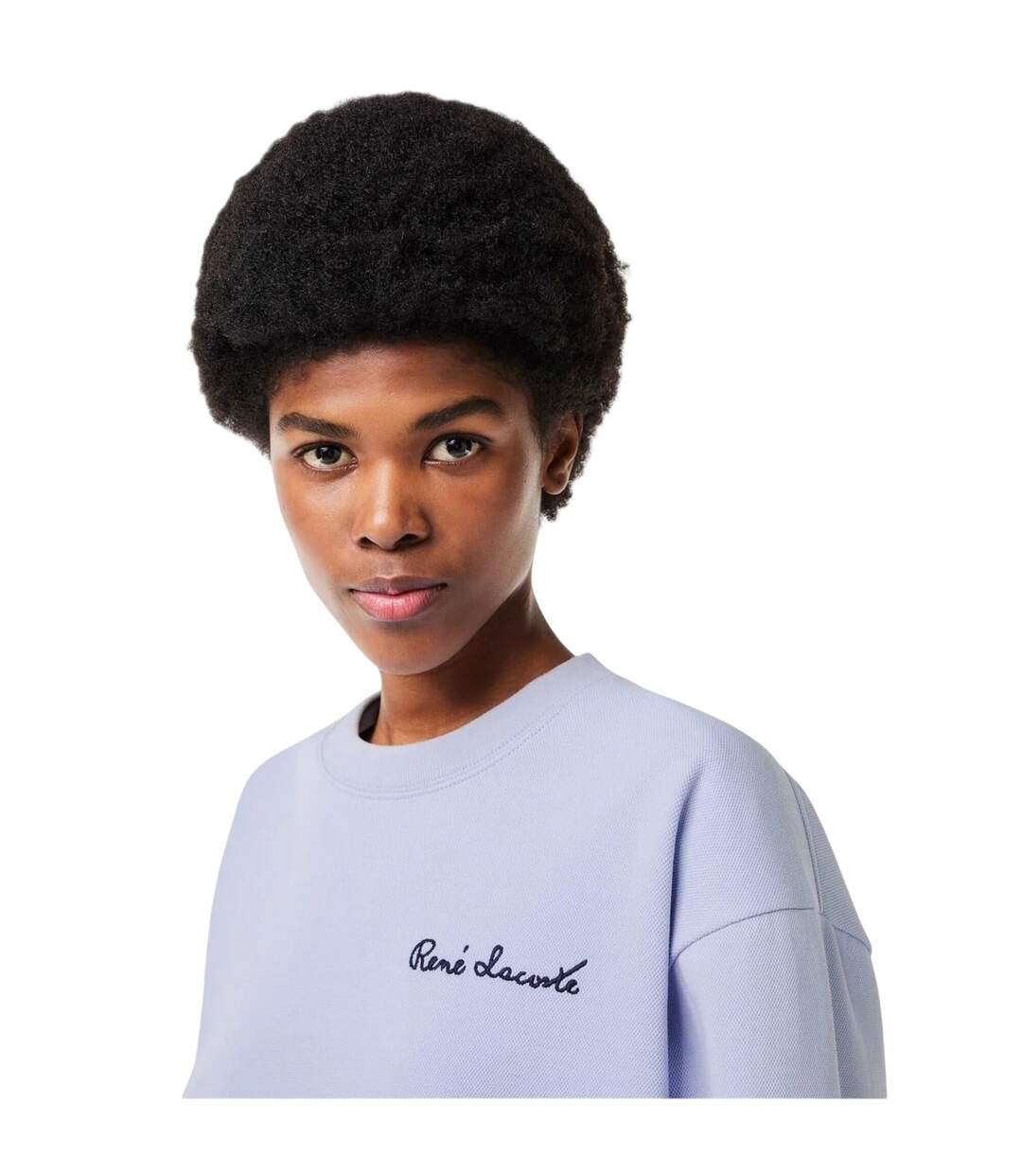 Sweat Motif/style Lettrage Femme Bleu Lacoste-3