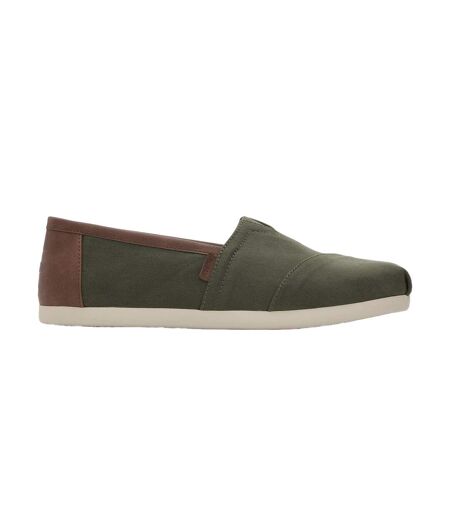 Mens Alpargata Cotton Blend Slip-on Espadrilles Dark Sage Toms