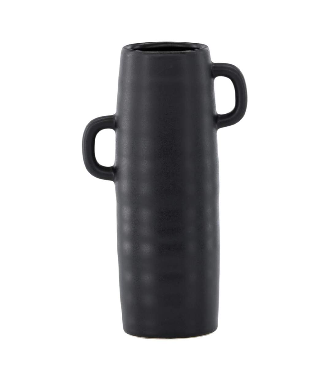 Vase Ondulé en Céramique Cent 25cm Noir-1