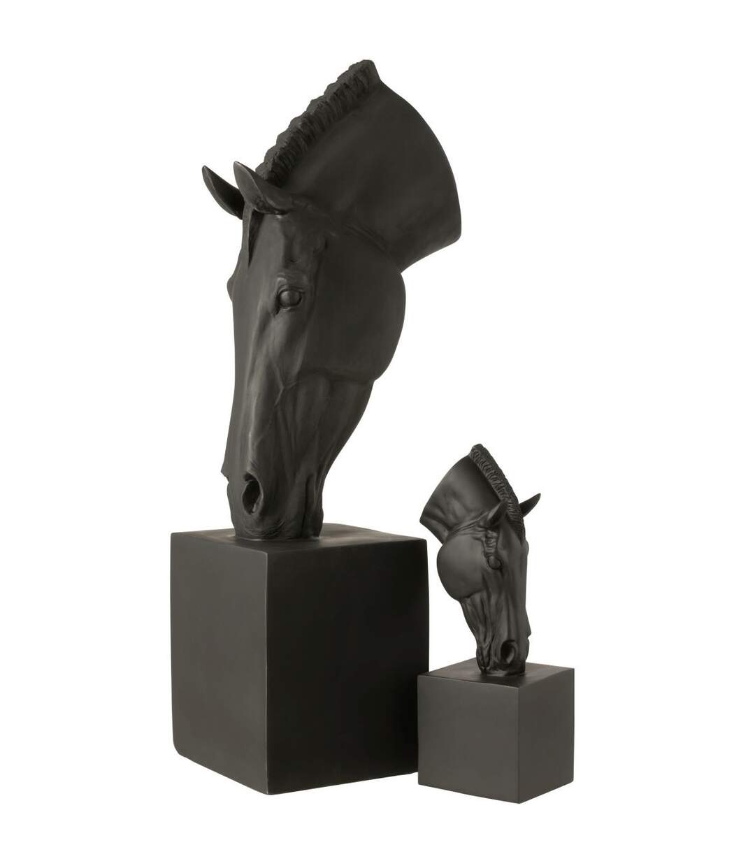 Tête de Cheval sur Socle Hollywood 95cm Noir-5