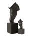 Tête de Cheval sur Socle Hollywood 95cm Noir-5