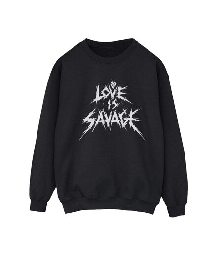 Disney Sweat-shirt Womens/Ladies Villains Love Is Savage (Noir) - UTBI42356