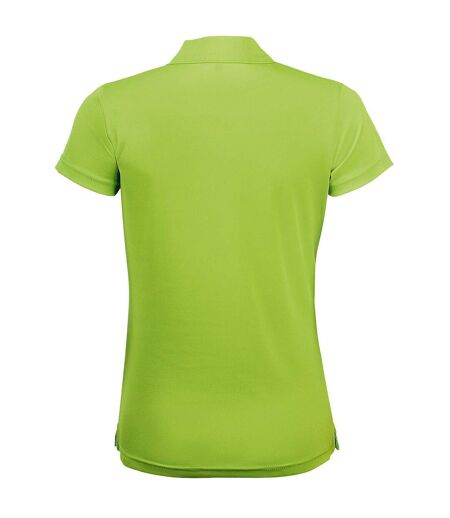 SOLS Womens/Ladies Performer Short Sleeve Pique Polo Shirt (Apple Green)