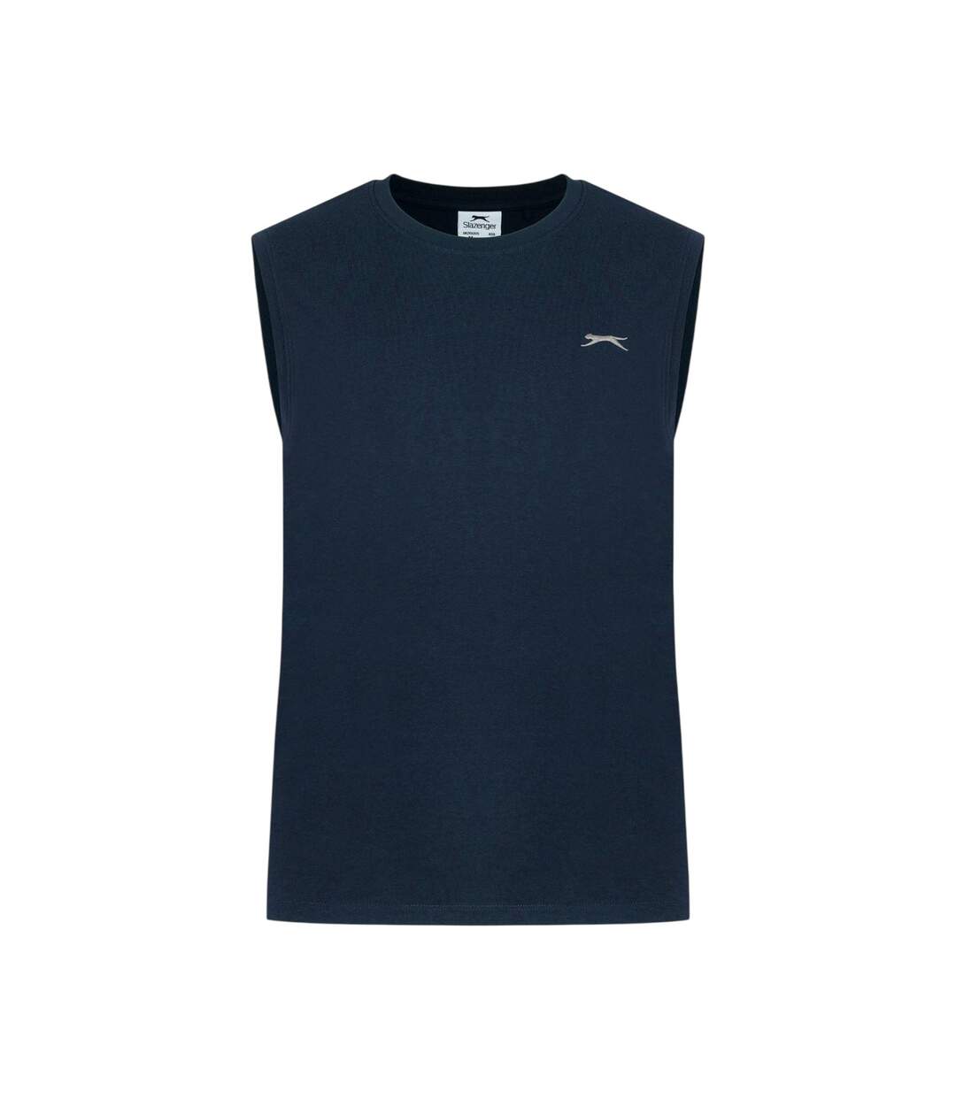 Mens Logo Cotton Vest Top Dark Navy Slazenger-1
