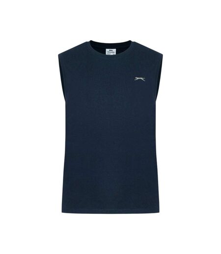 Mens Logo Cotton Vest Top Dark Navy Slazenger