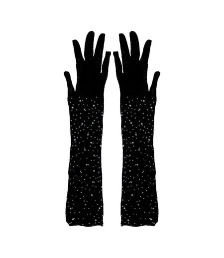 Gants Motif/style Strass Femme Noir Fiestas Guirca