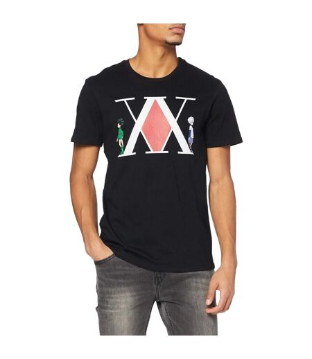 T-shirt Motif Gon Freecss Et Kirua Zoldik Homme Noir Hunter X Hunter
