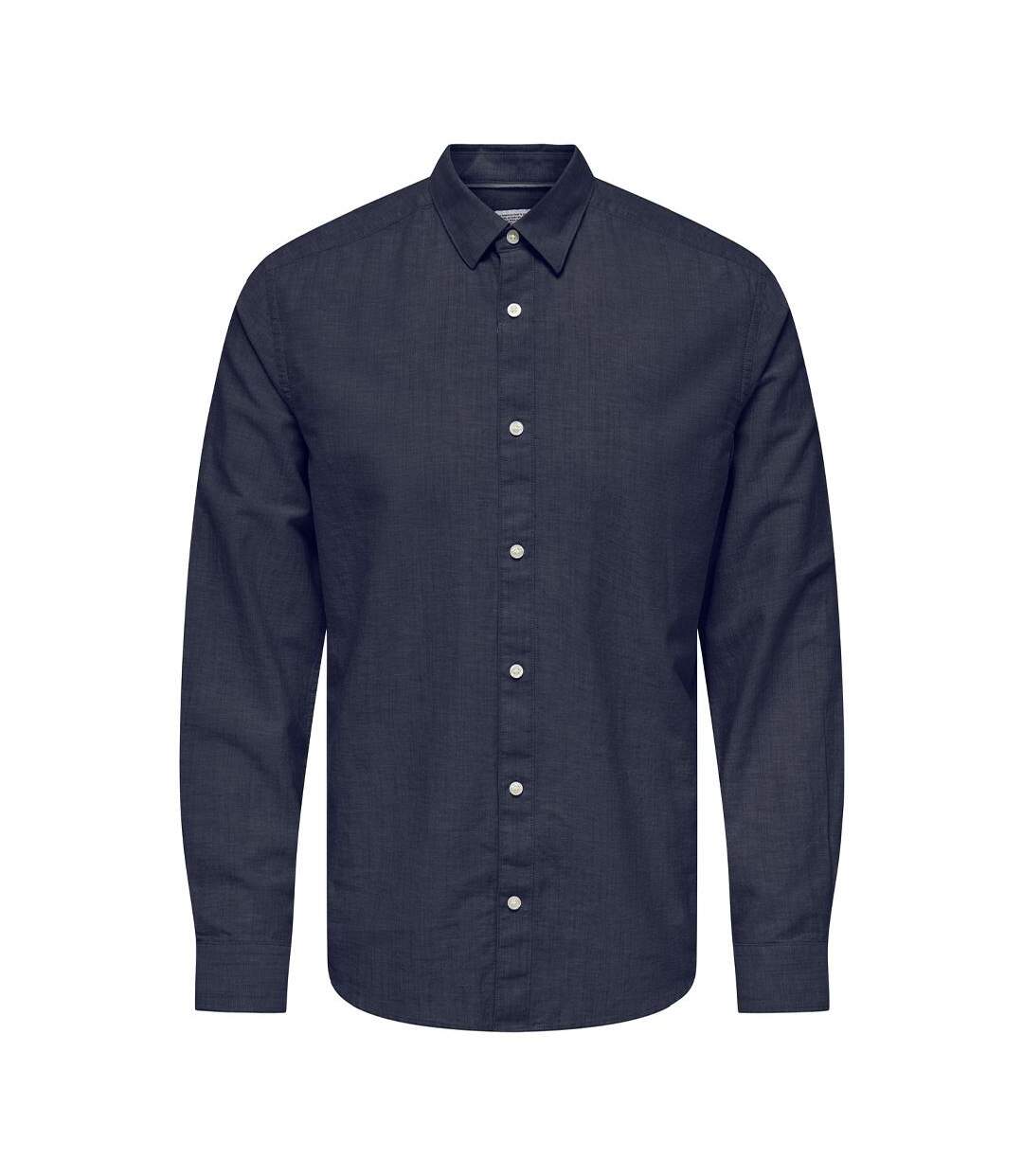 Chemise marine homme only & sons cantley-1