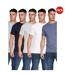 Pack of 5  Mens errington t-shirt  light blue/black/grey marl/white/navy Duck and Cover-1