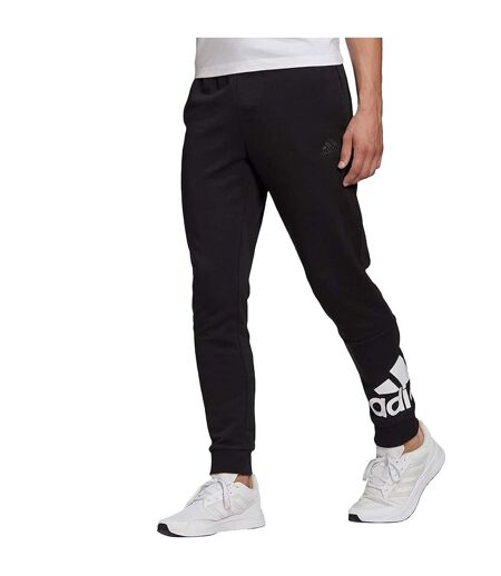 Mens Essentials Tapered Cuffed Jogging Bottoms Black Adidas