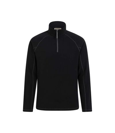 Mountain Warehouse Mens Ashbourne II Half Zip Fleece Top (Black)