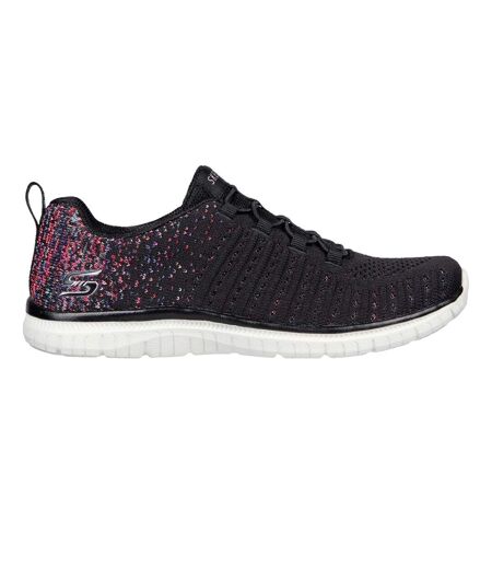 Womens/ladies virtue trainers black/pink Skechers