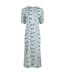 Womens/ladies everly floral midi dress washed blue Weird Fish-1