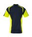Mens Accelerate Safe Hi-vis Polo Shirt Dark Navy Yellow Mascot-2