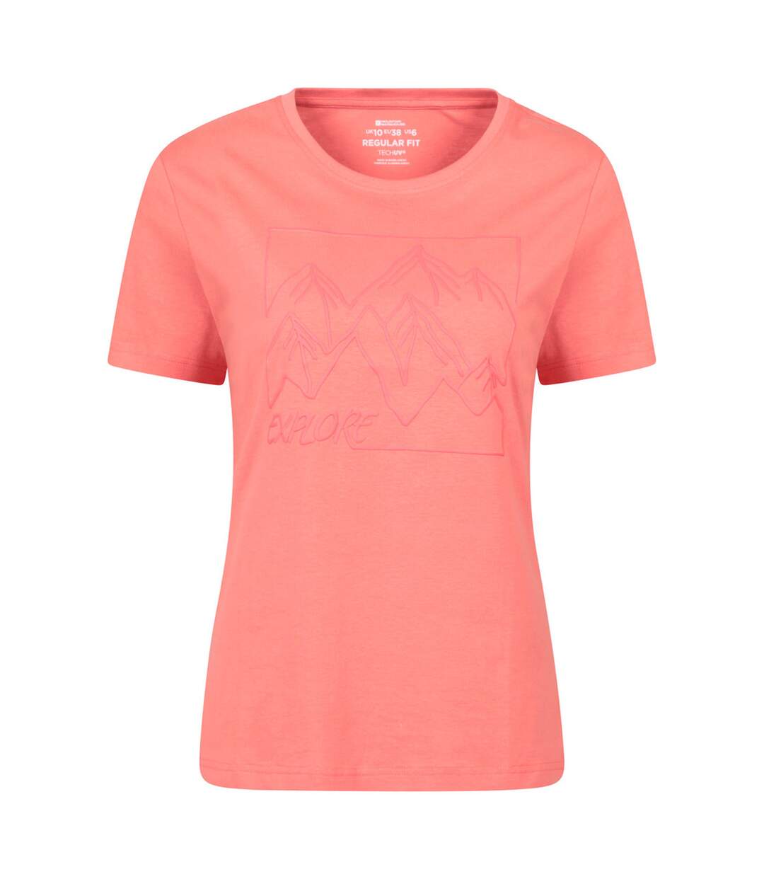 Womens/ladies Hiking Trail T-shirt Pink Mountain Warehouse-1