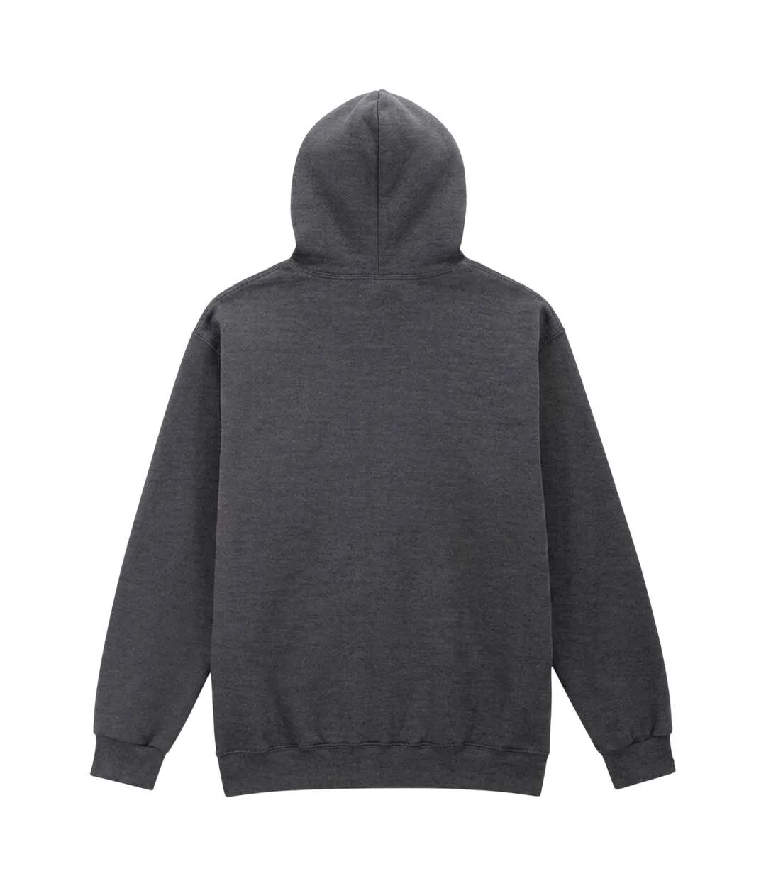 Unisex Adult Midweight Fleece Hoodie Heather Black Gildan-2