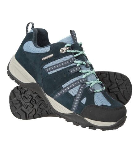 Womens/ladies Direction Ii Suede Wide Walking Shoes Navy Mountain Warehouse