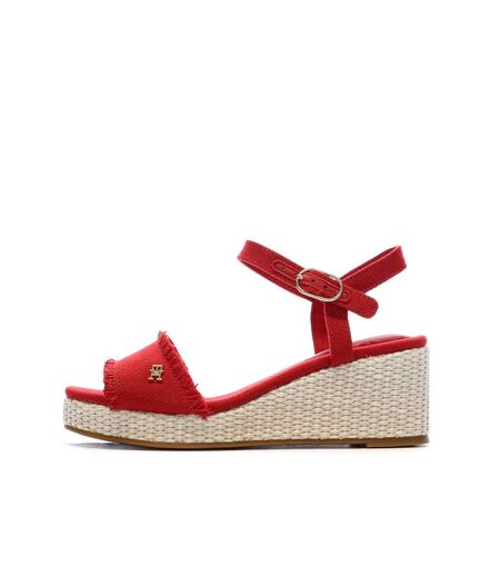 Sandales à talons rouge femme tommy hilfiger wedgeee