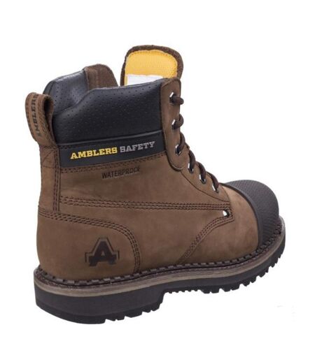 Amblers Mens AS233 Leather Scuff Boot (Brown) - UTFS5913