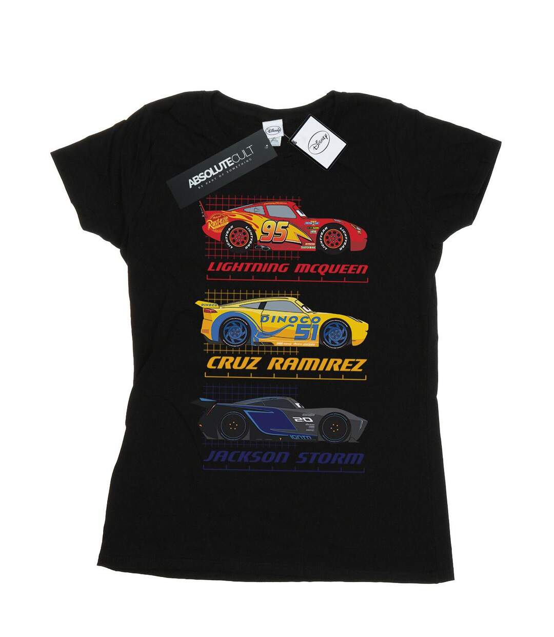 Disney - T-shirt CARS RACER PROFILE - Femme (Noir) - UTBI13890-1