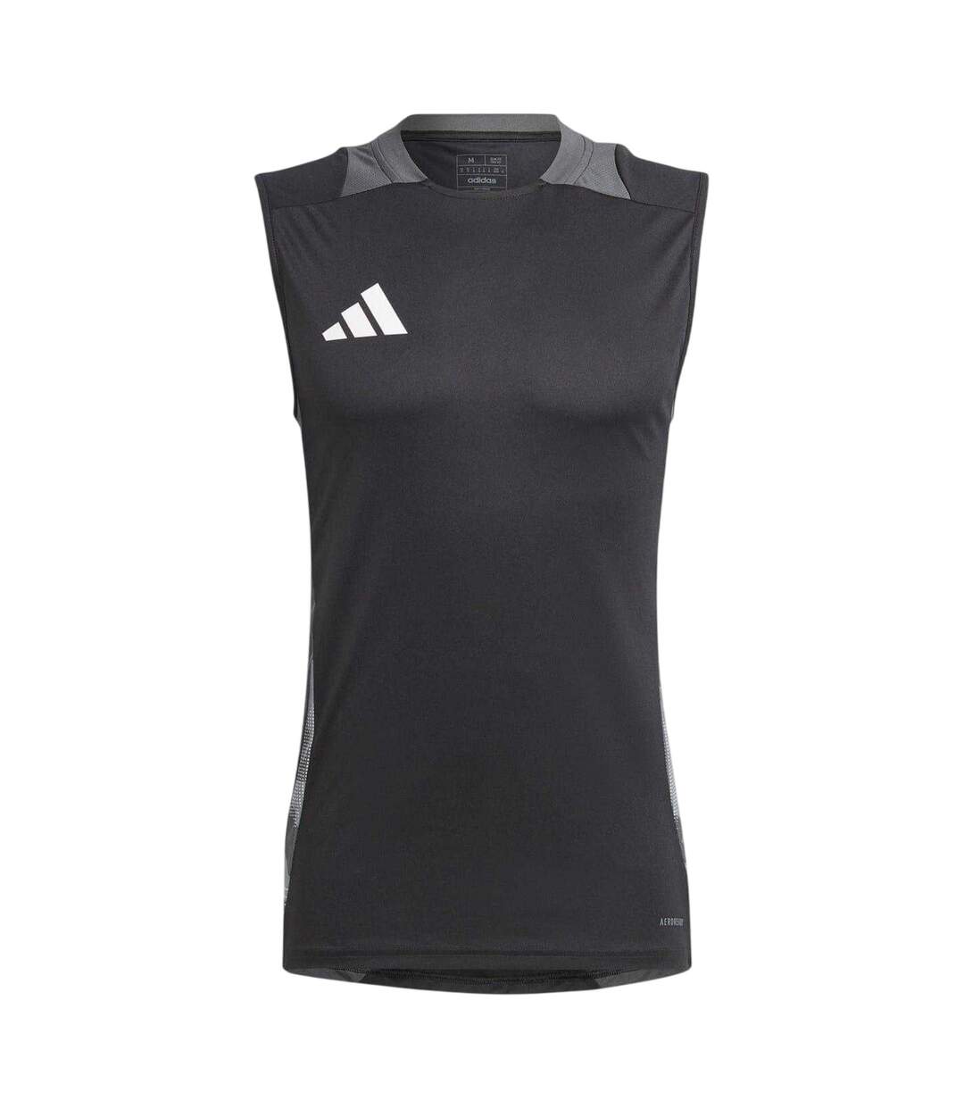 Mens Tiro 24 Competition Sleeveless Training Jersey Black Dark Grey Adidas-2