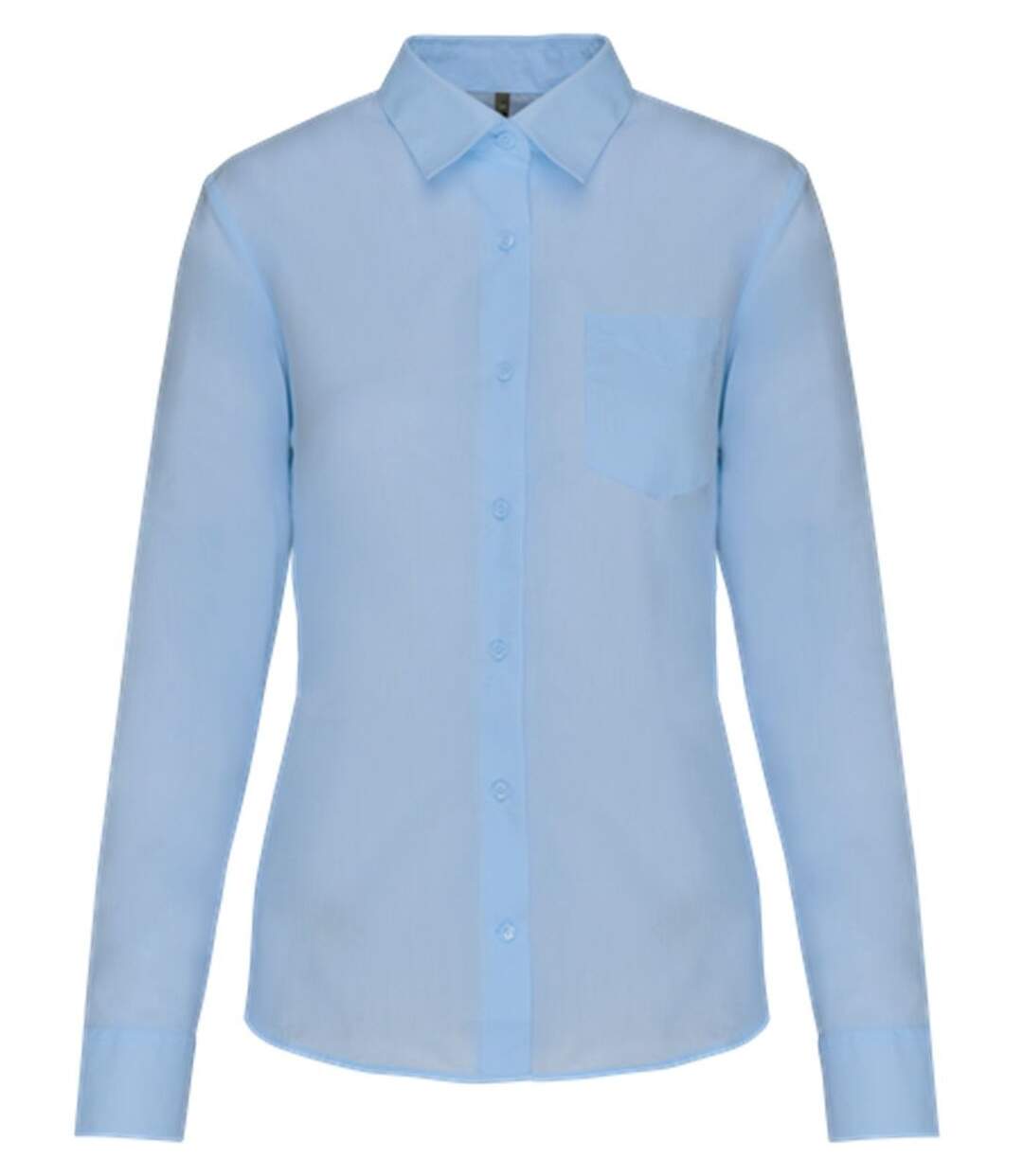 Chemise popeline manches longues - Femme - K549 - bleu ciel