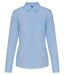 Chemise popeline manches longues - Femme - K549 - bleu ciel-1