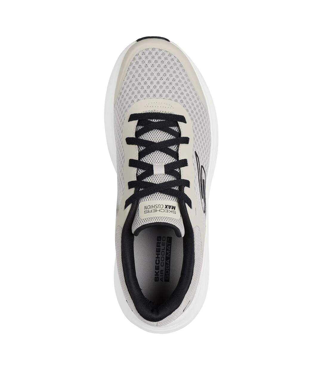 Mens cushioned trainers taupe/black Skechers-4