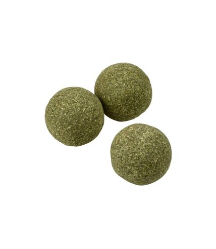 Lot de 3 Balles Herbe à Chat 3cm Vert