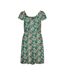 Robe blanche/verte à fleurs femme vero moda easy - m-1