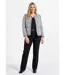 Veste courte sans col tissu effet tweed-3