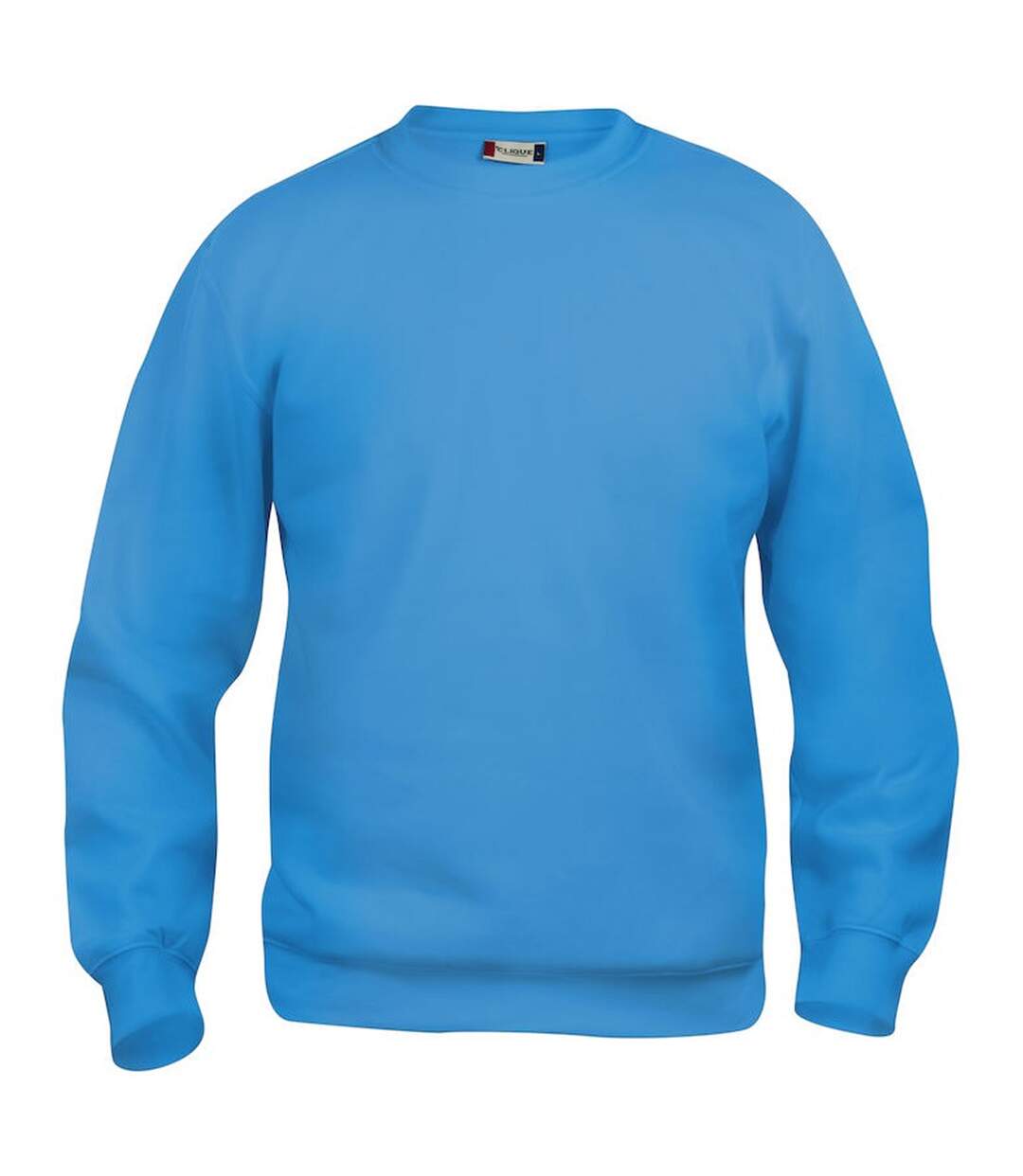 Unisex adult basic round neck sweatshirt turquoise Clique-1