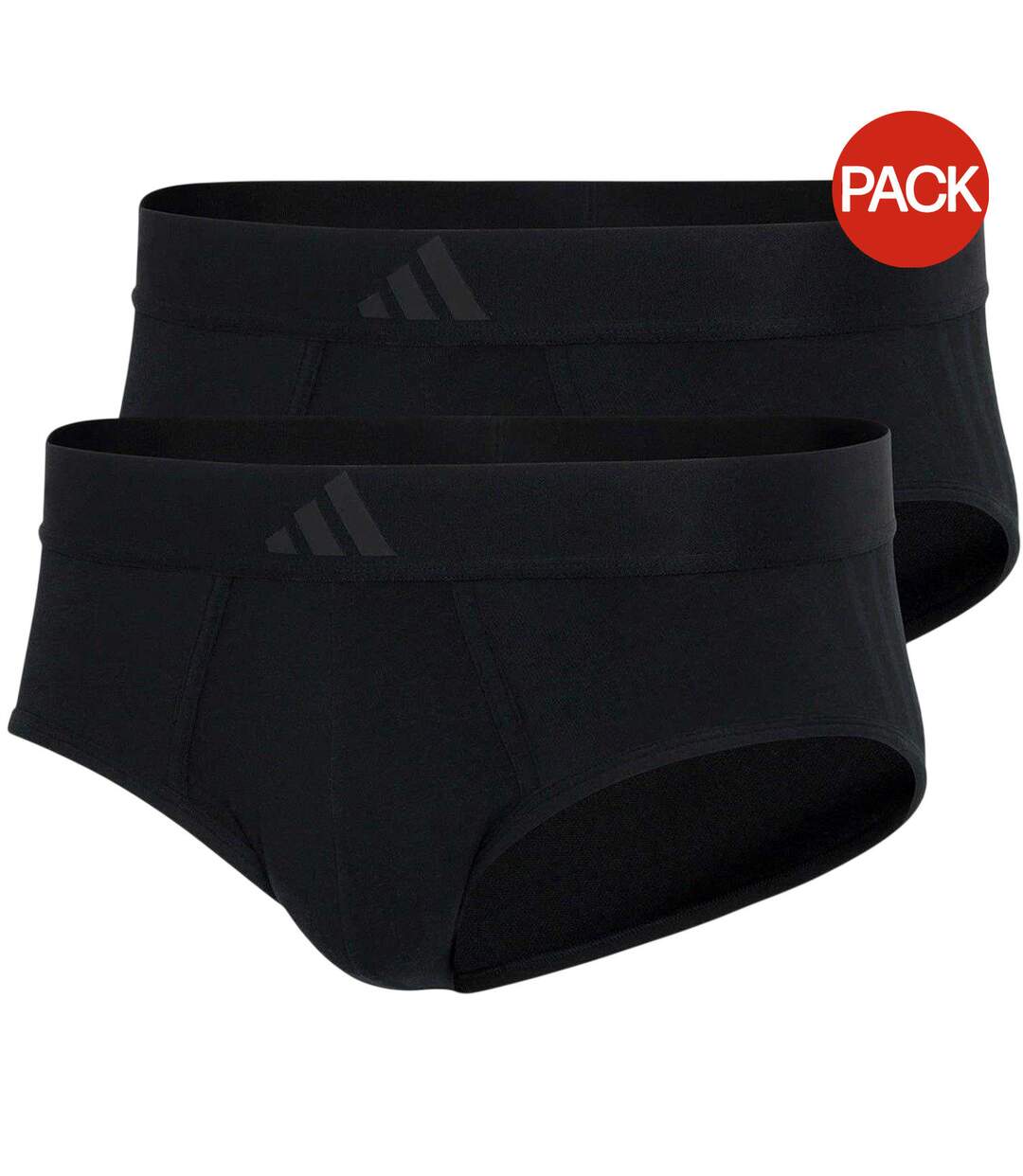Lot De 2  Slips Motif/style Uni Homme Noir Adidas-2
