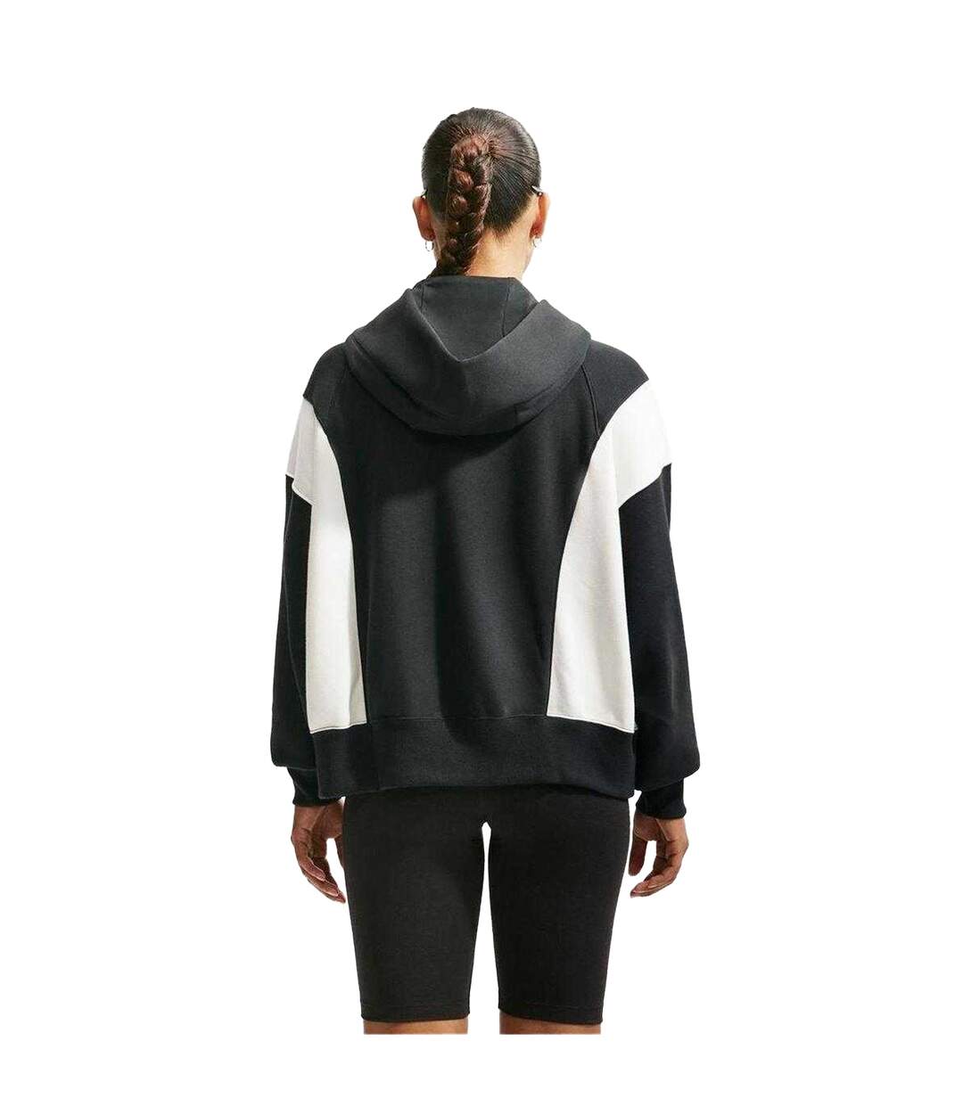 Womens/ladies Nsw Phoenix Fleece Hoodie Black Sail Nike-2