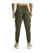 Mens Rival Fleece Cargo Pocket Joggers Marine Od Green Under Armour-4