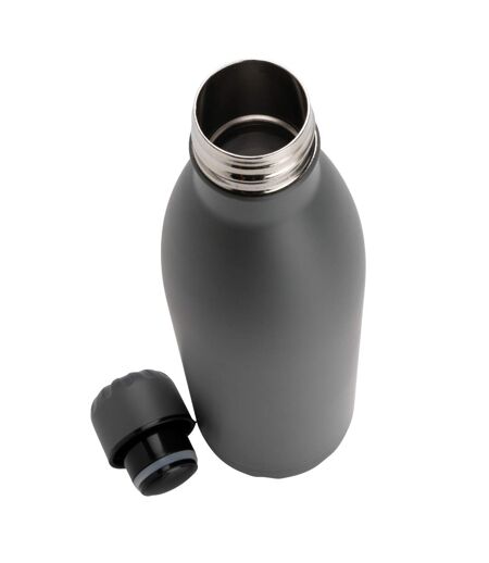 Stainless steel 750ml water bottle one size grey XD Collection