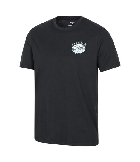 Mens Snowdon Short-sleeved T-shirt Black Mountain Warehouse